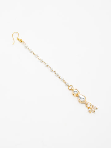 Ruby Raang Women's Kundan Maang Tikka