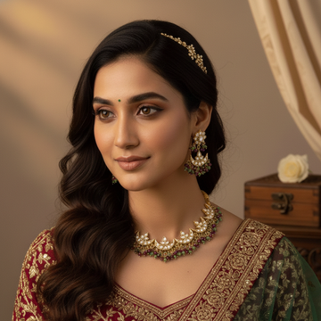 Sitara Crescent Moon Choker & Earring Set
