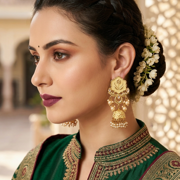 Gold Jhumki Earrings