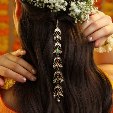 Chandra Jhalar Five-Tier Crescent Hair Pin