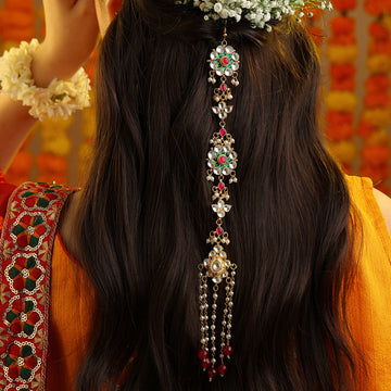 Rang Kalgi Meenakari Multicolour Hair Tassel – Simar Collection