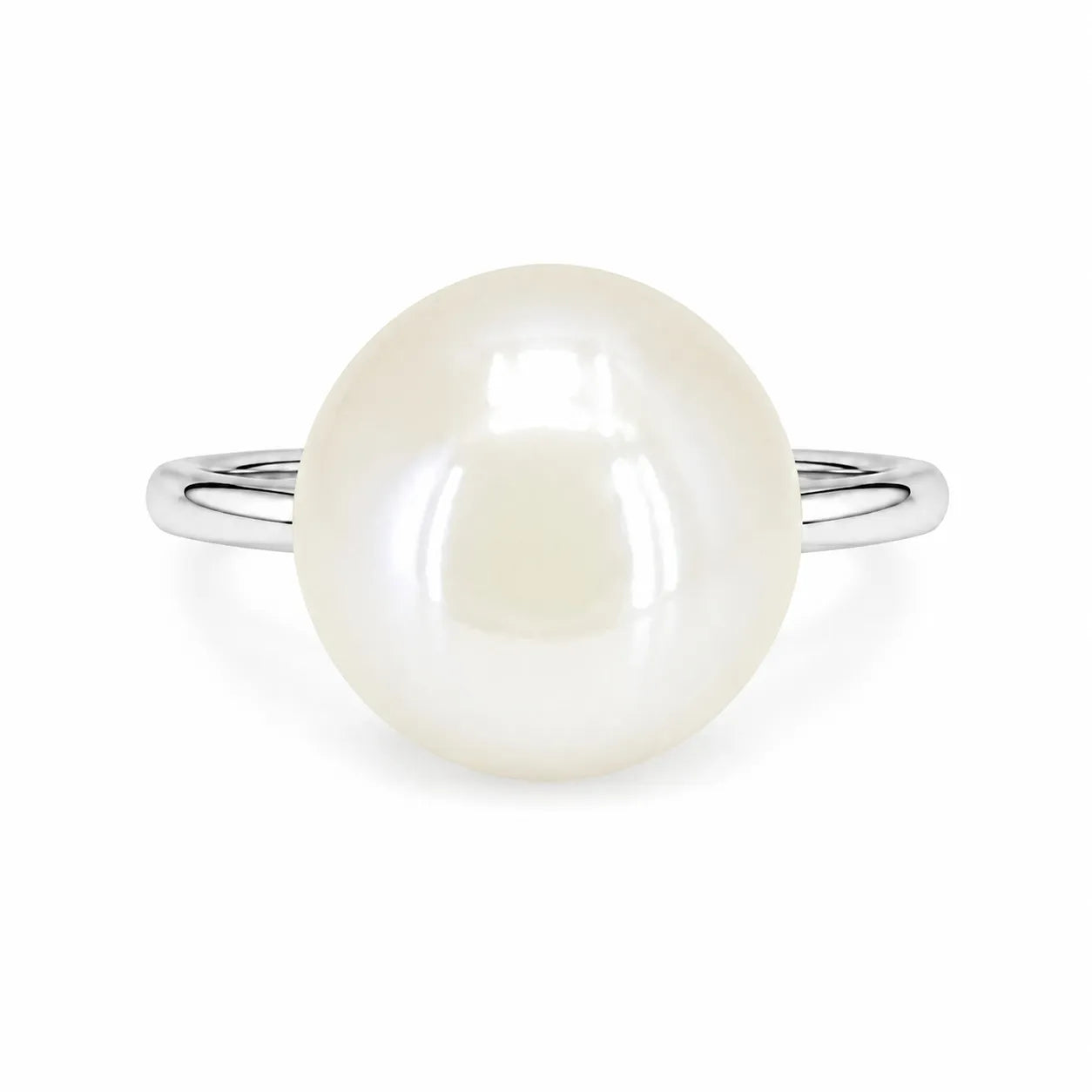 Pearl ring on a white background