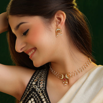 Saheliyan Chandbali Necklace & Earring Set