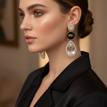 Tiger Motif Earrings