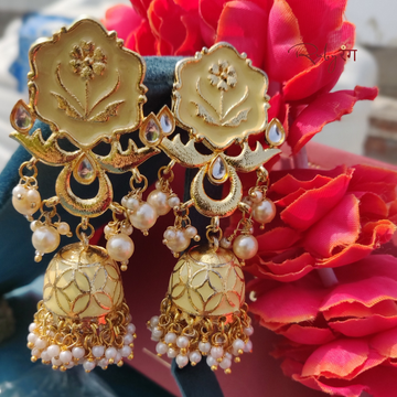 Gold Jhumki Earrings