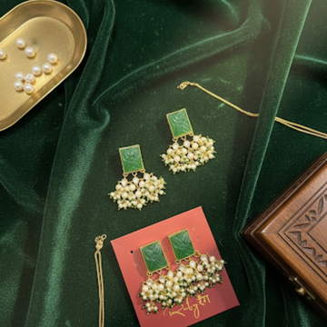 Emerald Stone Earrings