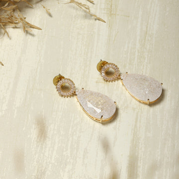 Icy White Diamond Earrings