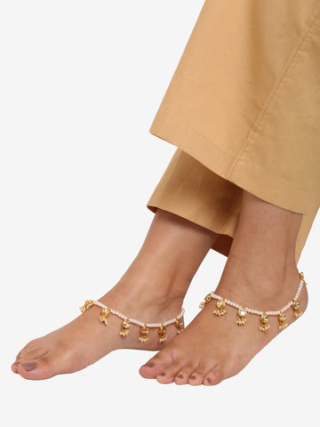 White Anklets (set of 2)