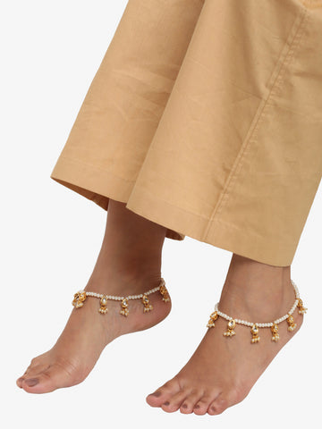White Anklets (set of 2)