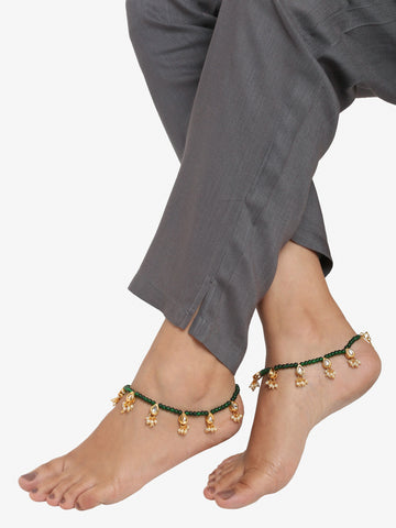 Green Anklets (set of 2)