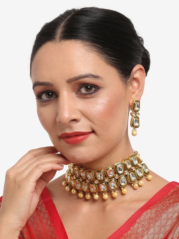 Meenakari Kundan Choker with Earrings