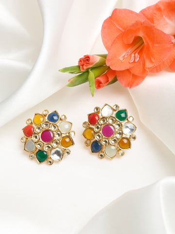 Multi Kundan Studs