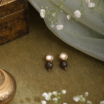 Pyrite Kundan Studs