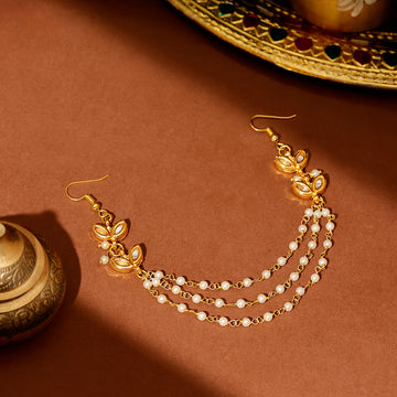 Kundan and Pearl Hair Jewelry