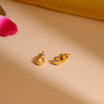 Golden Round Studs