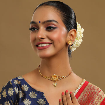 Golden Traditional Choker with Studs