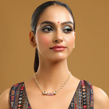Purple Amethyst Kundan Necklace