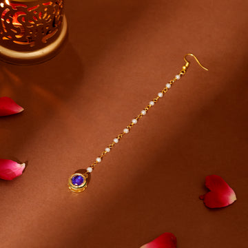 Blue Meenakari Kundan Maang Tikka
