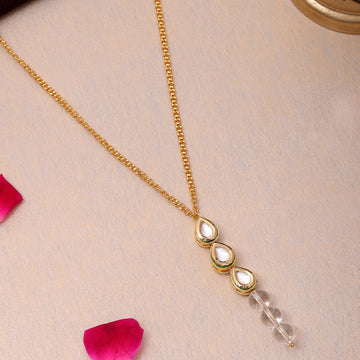Clear Quartz Kundan Necklace