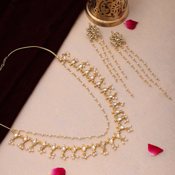 Kundan Necklace with Dangler Earrings