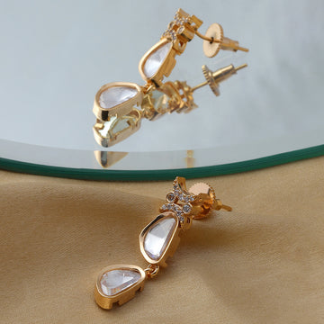 Ambi Diamond and Gold Earrings