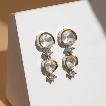 Kundan and Diamond Earrings