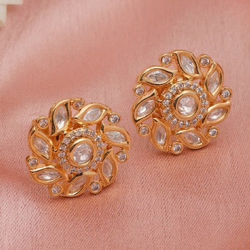 Round Kundan Studs