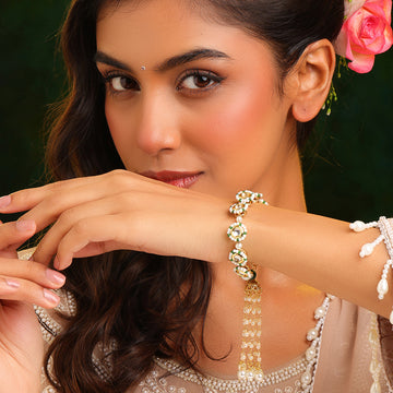 Ruby Raang Golden Pearl Bracelet