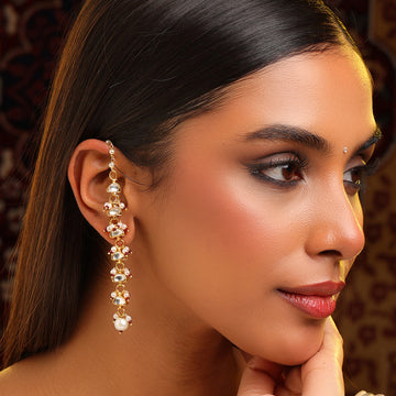 Ruby Raang Rose mist pearl earrings