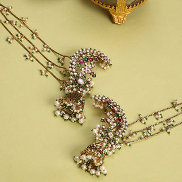 Ruby Raang Chandni curl jhumka earrings