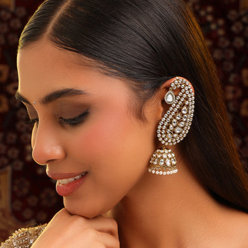 Ruby Raang Pearl Jhumka