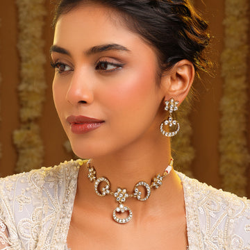 Ruby Raang Chandni Necklace Earrings set