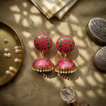 Gulnaar Meenakari Jhumka