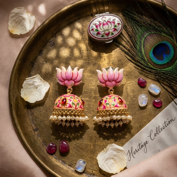 Kamal Meenakari Jhumka