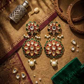 Rajwaadi Kundan Jhumka