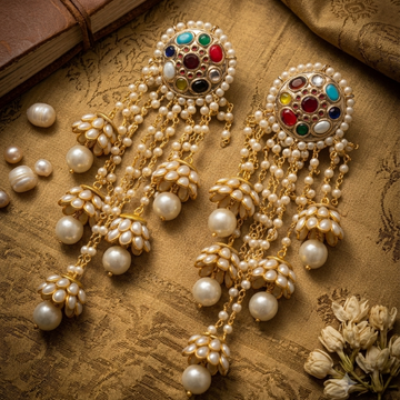 Mehfil Pearl Tassel Jhumka