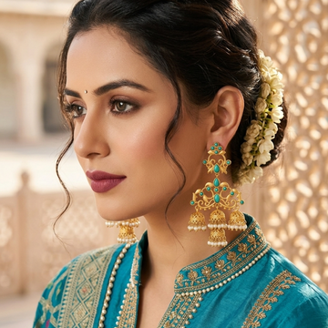 Firoza Jhumka Chandelier