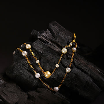 White Gold Plated Handcrafted Necklace