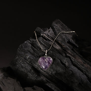 Healing Stone Purple Heart Neckpiece