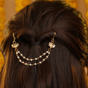 Ruby Raang Pearl hair jewellery