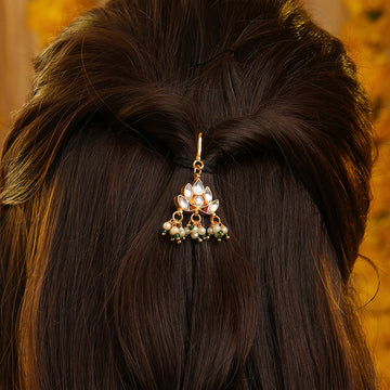 Ruby Raang Lotus Dangling Hair Brooch