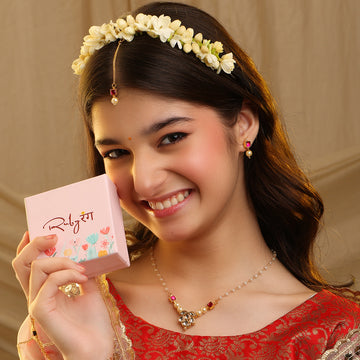 Ruby Raang Mannat Kundan Set