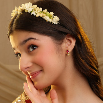 Ruby Raang Garnet Glamour Earrings