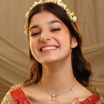 Ruby Raang Sheesh Mahal Necklce