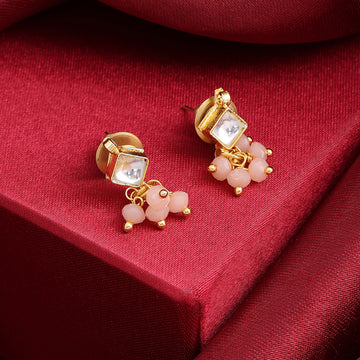 Sitara Drop Kundan Square Stud Earrings – Simar Collection | Ruby Raang