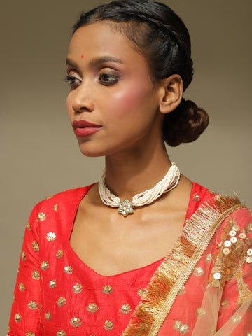 Kundan & Pearl Choker