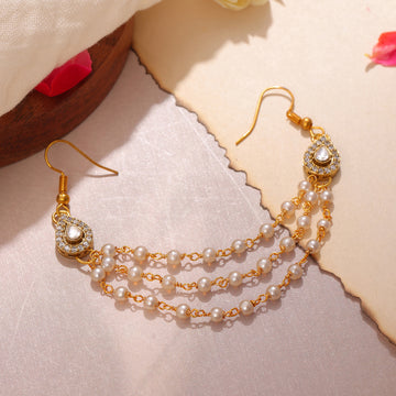 Polki Passa Pearl Chain Hair Drape