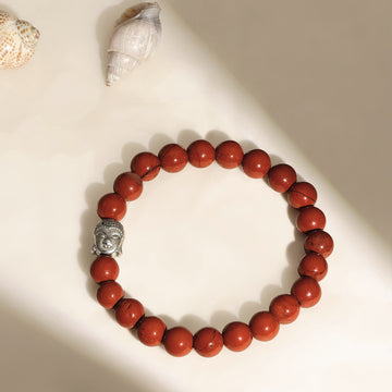 Red Jasper with Buddha Bracelet