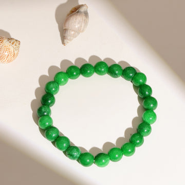 Green Jade  Elastic Bracelet