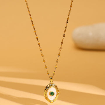 Antique Finish Crystal Necklace by Ruby Raang